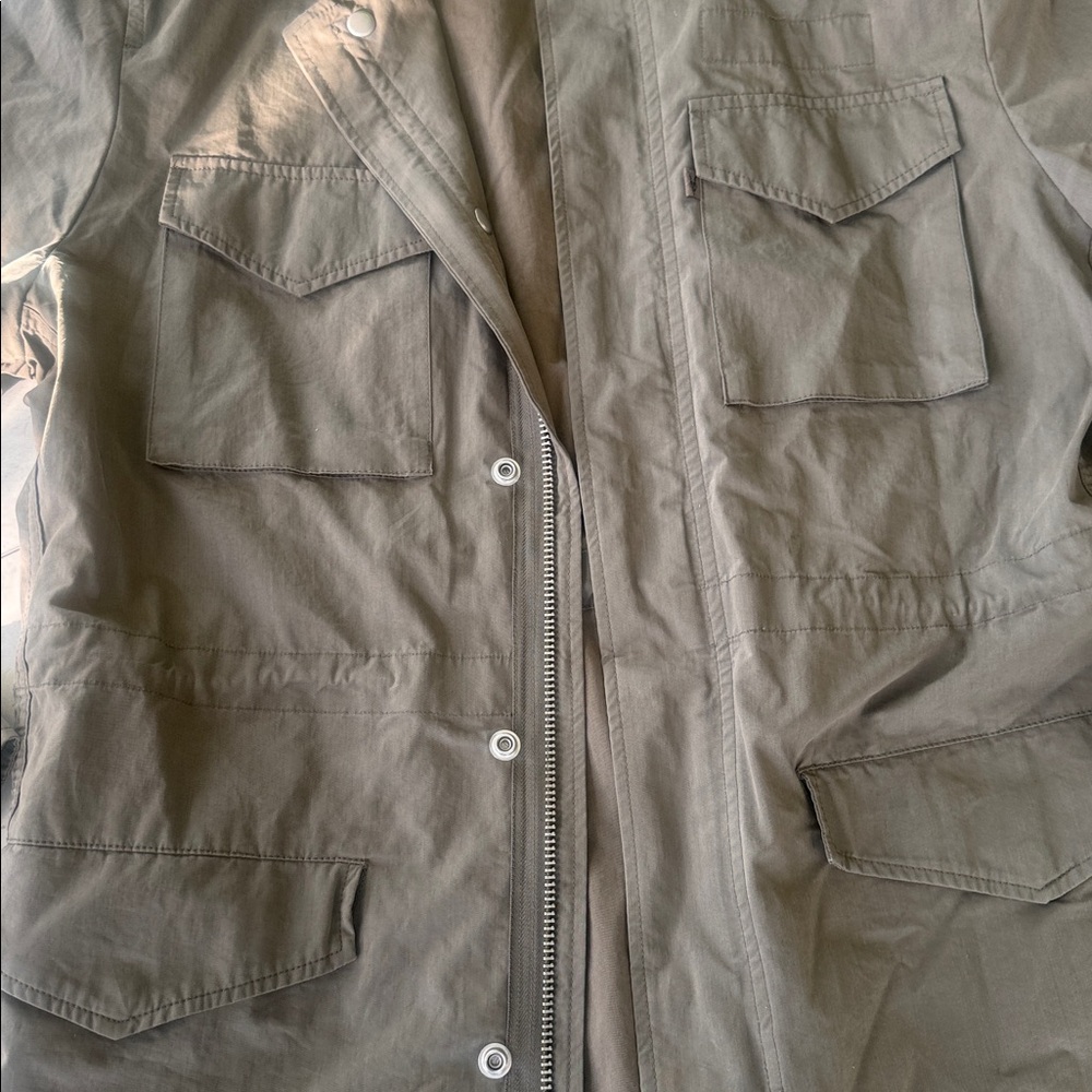 AllSaints Men's Olive Utility Jacket-Large - Picture 3 of 3